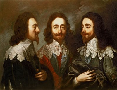Carlo I in tre posizioni (1600-49) Dipinto dopo Van Dyck da Carlo Maratta or Maratti